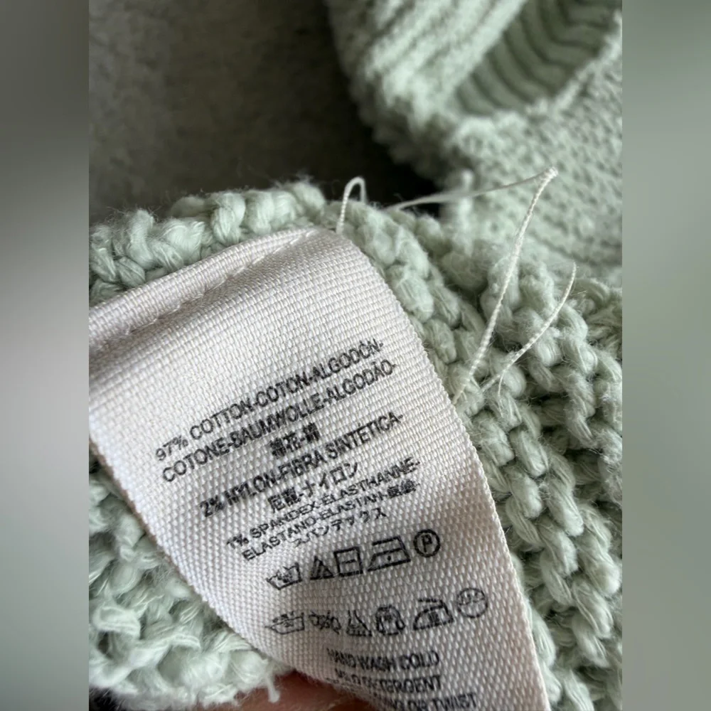 Free People Menace Solid Tunic Sweater Oversized Slouchy Mint Green Size Medium